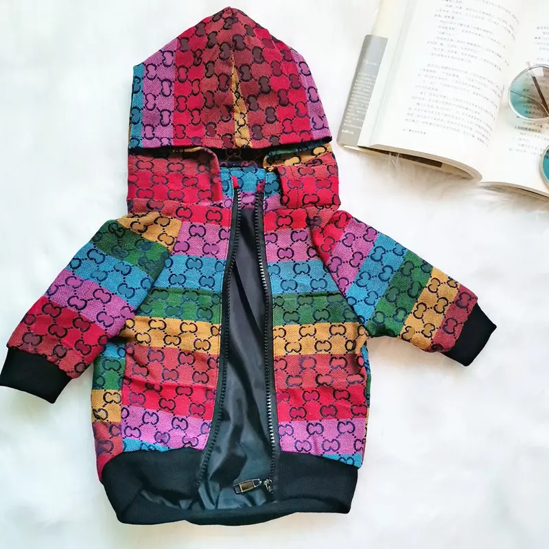 2023 Top Sale Luxury Jacket Dog Fashion Colorful Pet Clothes