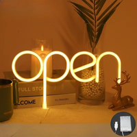 Enseigne LED personnalisée ouverte 24h/24, ultra-lumineuse, multicolore, néon, étanche IP54 pour magasin, bar, voiture