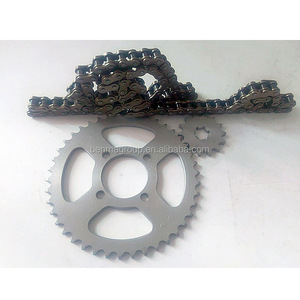 HF motocicleta 110CC AX <span class=keywords><strong>100</strong></span> motocicleta repuestos 1045 acero piñón y <span class=keywords><strong>cadena</strong></span> AX100 Repuestos De Motos 428H <span class=keywords><strong>Cadena</strong></span> Para Moto - Product Image 1