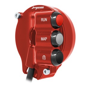 Copertura del comando dell'acceleratore con interruttore integrato nel manubrio per Aprilia TUONO 660 (Rosso) - Product Image 2