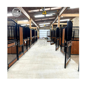 プレハブ設計軽量鉄骨構造馬の安定したボード馬の農場の納屋のための馬の屋台の箱のドア - Product Image 1