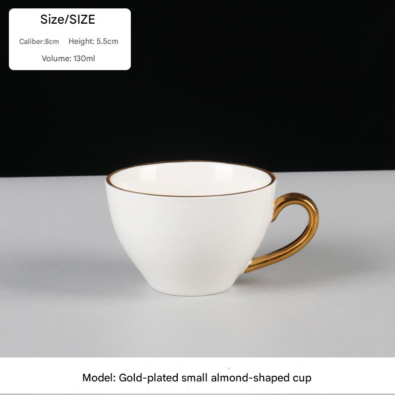 Tasse à café tulipe dorée élégante 130ML