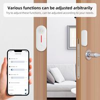 AW301S WiFi Capteur d'alarme de porte et fenêtre Alarme sonore et lumineuse Application de sécurité domestique intelligente pour appartements Portes et fenêtres Sécurité pour enfants 100dB