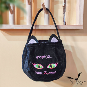 Bolsa de Halloween para Niños, Linda Bolsa de Truco o Trato, Bolso de Mano de Murciélago, Cubo de Dulces de Murciélago, Calabaza, Araña Naranja, Boo - Product Image 2