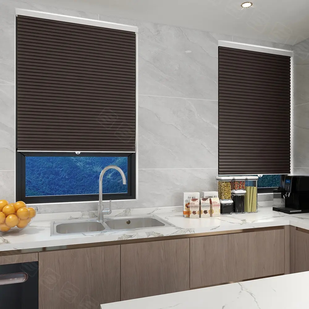 Cordless honeycomb blinds fabric roller curtains for windows blinds blackout electric cellular blinds window curtain shades