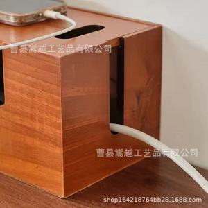 Wooden Storage <b>Box</b> 30.5x14x13cm Cable Organizer For <b>Router</b> Phone Charging Home Use - Product Image 4