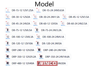 Alimentation à découpage série DR-<span class=keywords><strong>100</strong></span>-<span class=keywords><strong>24</strong></span> LRS/HDR/MDR/<span class=keywords><strong>EDR</strong></span>/NDR, convertisseur AC 85-264V vers DC 24V pour pilotes LED - Product Image 2