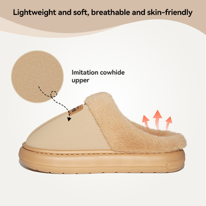 Mùa Đông Mờ Nhà Dép Dép Sang Trọng Giả Lông Fluffy Căn hộ Dép Đi Trong Nhà Ấm Trượt Giày Cho Phụ Nữ - Product Image 4