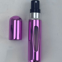 Botol Parfum Aluminium Portabel 10ml, Atomizer Isi Ulang di Bagian Bawah, Penyemprot Wewangian dengan Logo Kustom