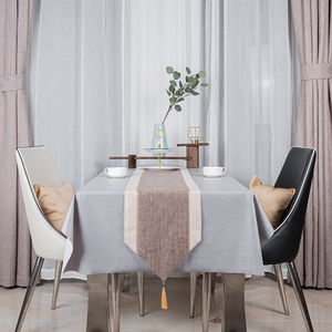 <strong>Grey</strong> Customized Burlap for Sale Mats Set Linen Nordic <strong>Table</strong> <strong>Runner</strong> - Product Image 2