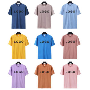 Camisetas de mujer de talla grande con logotipo bordado nuevo 2023 al por mayor Camisetas básicas lisas de algodón con cuello redondo y impresora personalizadas para hombre - Product Image 3