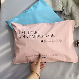 Custom Printed logo Small Matte pink Mailers Poly Shipping <b>Packaging</b> Envelope Courier Postal <b>Bag</b> for <b>Clothing</b> - Product Image 1