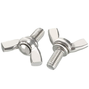 DIN316 M3 M4 M5 M6 M8 M10 Stainless Steel 304 Thumb <b>Wing</b> <b>Screws</b> <b>Wing</b> Bolts with Rounded <b>Wings</b> - Product Image 1