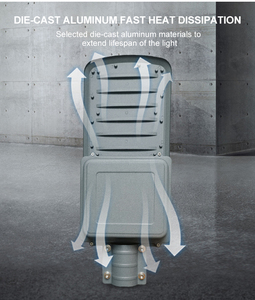 100W 200W 300W 400W & 6000 W LED lampadaire solaire K lumière du jour extérieur contrôle de l'heure à distance IP65 charge rapide de foudre - Product Image 4