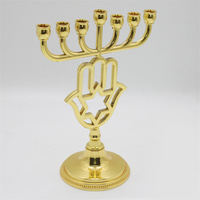 Grand bougeoir décoration de la maison juive décorative en métal Antique chauffe-plat 7 branches Menorah