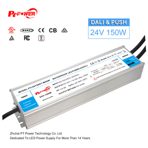 Transformateur d'alimentation LED 150W CV DALI 2 sans scintillement, dimmable, 170-264VAC-DC 24V, étanche IP67, pour bande LED simple - Product Image 4