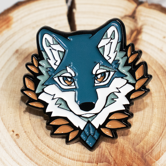 Custom Wolf Animal Fashion Theme Metal Plated Enamel for with UV Printing Art Collectible From Jiangsu
