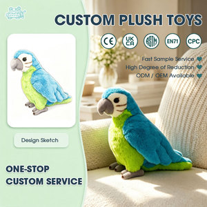 Peluche d'oiseau tropical de qualité supérieure, douce et confortable, avec rembourrage en coton PP, pour cadeau d'anniversaire pour enfants et pour soulager le stress - Product Image 1