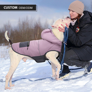 Wind dichte Outdoor-Kühlung Haustier Hoodie Jacke Haustier Kleidung Hund gepolsterte Kleidung Mantel Hund warmen Mantel für großen Hund mit einziehbaren Hut - Product Image 2