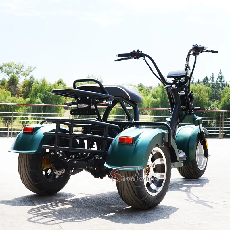 Triciclo elettrico a tre ruote magazzino ue 3 ruote scooter elettrico citycoco 2000w eec motocicletta elettrica economica per adulti