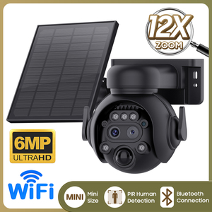 Cámara <span class=keywords><strong>de</strong></span> Seguridad Ubox <span class=keywords><strong>App</strong></span> 6MP para Exteriores, <span class=keywords><strong>Zoom</strong></span> 12x, 4G Wifi, Solar, Doble Lente, Visión Nocturna a Color, Inalámbrica 4G - Product Image 2