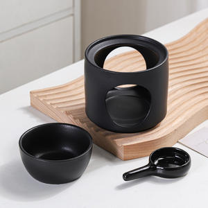 Lampada Scaldacandela in Porcellana Satinata Stile Nordico per Oli Essenziali, Scaldacera e Bruciaessenze in Ceramica - Product Image 3