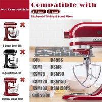 LEADING QUALITY KSMPB5SS Batteur à pâtisserie en acier inoxydable pour mélangeurs sur socle à tête inclinable KitchenAid pour appareils de cuisine