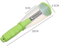 Éplucheur multifonction en acier inoxydable pour fruits et légumes avec rangement, facile et durable
