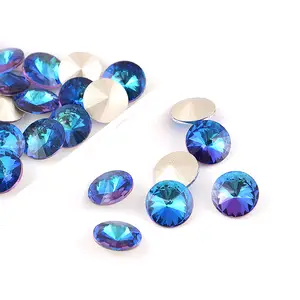 Fancy crystal rivoli k9 stone size 6mm wholesale rhinestone beads ready to ship