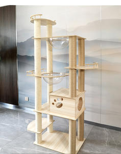 <span class=keywords><strong>Arbre</strong></span> <span class=keywords><strong>à</strong></span> <span class=keywords><strong>chat</strong></span> de conception combinée intégrée avec une planche <span class=keywords><strong>à</strong></span> gratter de lit <span class=keywords><strong>à</strong></span> capsule d'espace confortable pour répondre aux besoins d'escalade et de repos des chats - Product Image 2
