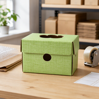 Boîte d'expédition carrée personnalisée faite à la main, emballage en vrac pour l'e-commerce, boîte de transport, boîte cadeau imprimée, boîte en carton avec ruban