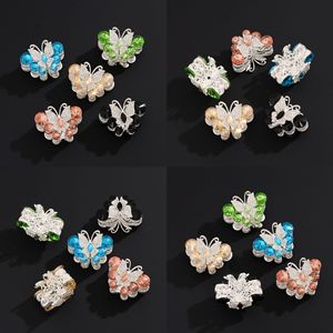 Barrettes à cheveux Nantong Butterfly en alliage, strass, cristal, colorées, accessoires de fête pour femmes et filles - Product Image 4
