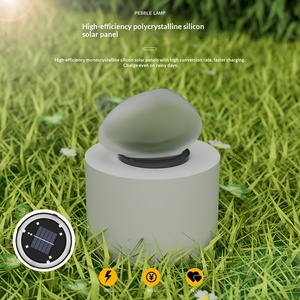 Lampes de jardin LED <span class=keywords><strong>solaires</strong></span> en forme de <span class=keywords><strong>galets</strong></span> simulés pour l'éclairage extérieur des pelouses et allées - Product Image 3