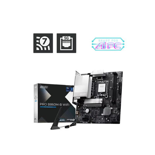 B860M-B WIFI LGA 1851 SATA 6Gb/s DDR5 PCI-E X16 Slot M.2  Wi-Fi 7 Micro ATX  Motherboard