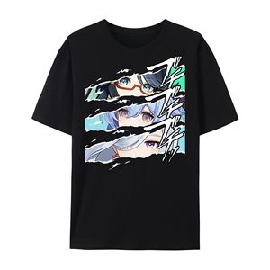 เสื้อยืดผ้าฝ้ายพิมพ์ลายตาตัวละครทุกตัว ผ้าถัก ระบายอากาศได้ดี ไม่ยับ แขนสั้น - Product Image 6