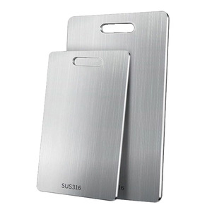 Household German stainless steel double-sided cutting board, kitchen <b>fruit</b> cutting board, thickened <b>rolling</b> board, anti-mildew - Product Image 5