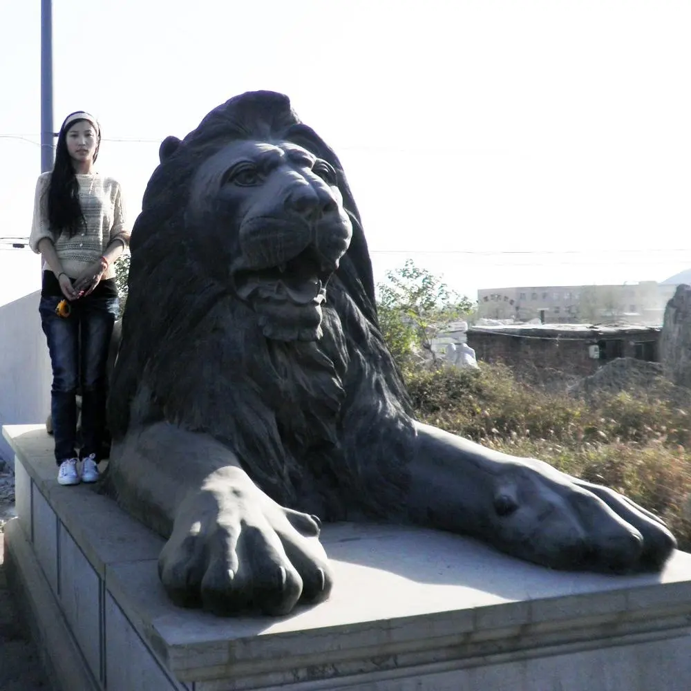 Popular statue large size famous metal bronze lions sculptures for sale