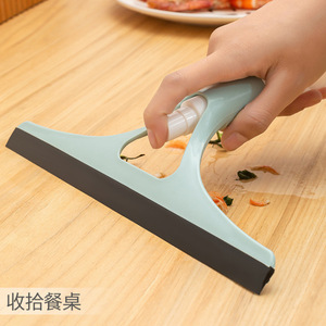 Glass Squeegee Silicone <b>Strip</b> Manual Window Cleaner With Spray Bottle For Bathroom And Car Glass Cleaning Blue And Purple - Product Image 3