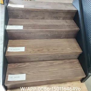 Venda por atacado de peças de escadas naturais em madeira maciça degraus de escadas de carvalho americano