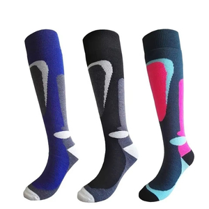 Chaussettes de sport décontractées en acrylique chaudes et thermiques, couvrant le mollet, avec coussin épais, antibactériennes, chaussettes de skate en laine personnalisées jusqu'aux genoux - Product Image 5