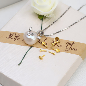 Collier en argent S925 fait main avec pendentif cochon baroque et perle de forme spéciale, nouveau modèle 1445, composants de bijoux creux en perles pour femme - Product Image 3