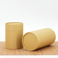 Emballage unique en papier kraft de petite taille, emballage de luxe personnalisé pour épices, boîte ronde en carton à ouverture latérale, boîte à bijoux en papier, tube