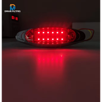 Lampe de signalisation étanche de conception populaire 24V lumière latérale de voiture 12 LED lumière en forme de bateau pour feux de position de remorque