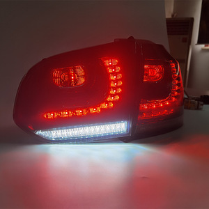 Conjunto de Luces Traseras LED para Volkswagen Golf 6, Negro y Rojo, ABS, Mejora de Diseño - Product Image 1