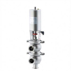 Valvola mista pneumatica in acciaio inossidabile valvola a prova di miscela sanitaria DN80 con posizionatore intelligente - Product Image 2