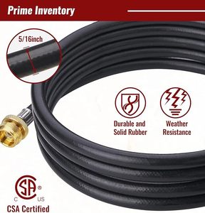 Manguera adaptadora de propano de 6 pies, adaptador de 1lb a 20lb convierte electrodomésticos de 1lb en tanques de 5 a 40lb, manguera de gas para Weber Q, <span class=keywords><strong>Coleman</strong></span> Grill - Product Image 3