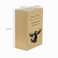 Urne funéraire élégante et robuste en laiton de haute qualité pour animaux de compagnie, avec motif d'ange gravé au laser, souvenir commémoratif funéraire