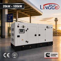 Groupe électrogène diesel silencieux Cummings 20kW 30kW 50kW 100kW, triphasé, pour usage industriel et commercial de secours