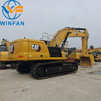 Excavatrice Caterpillar 345GC d'occasion de qualité vérifiée, cabine de sécurité ROPS pour divers sites de construction en plein air