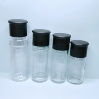 Pot à épices 4 oz poivre sel broyeur manuel bouteille cuisine assaisonnement bouteille PET plastique bouteille en verre 80ml 100ml 120ml mat